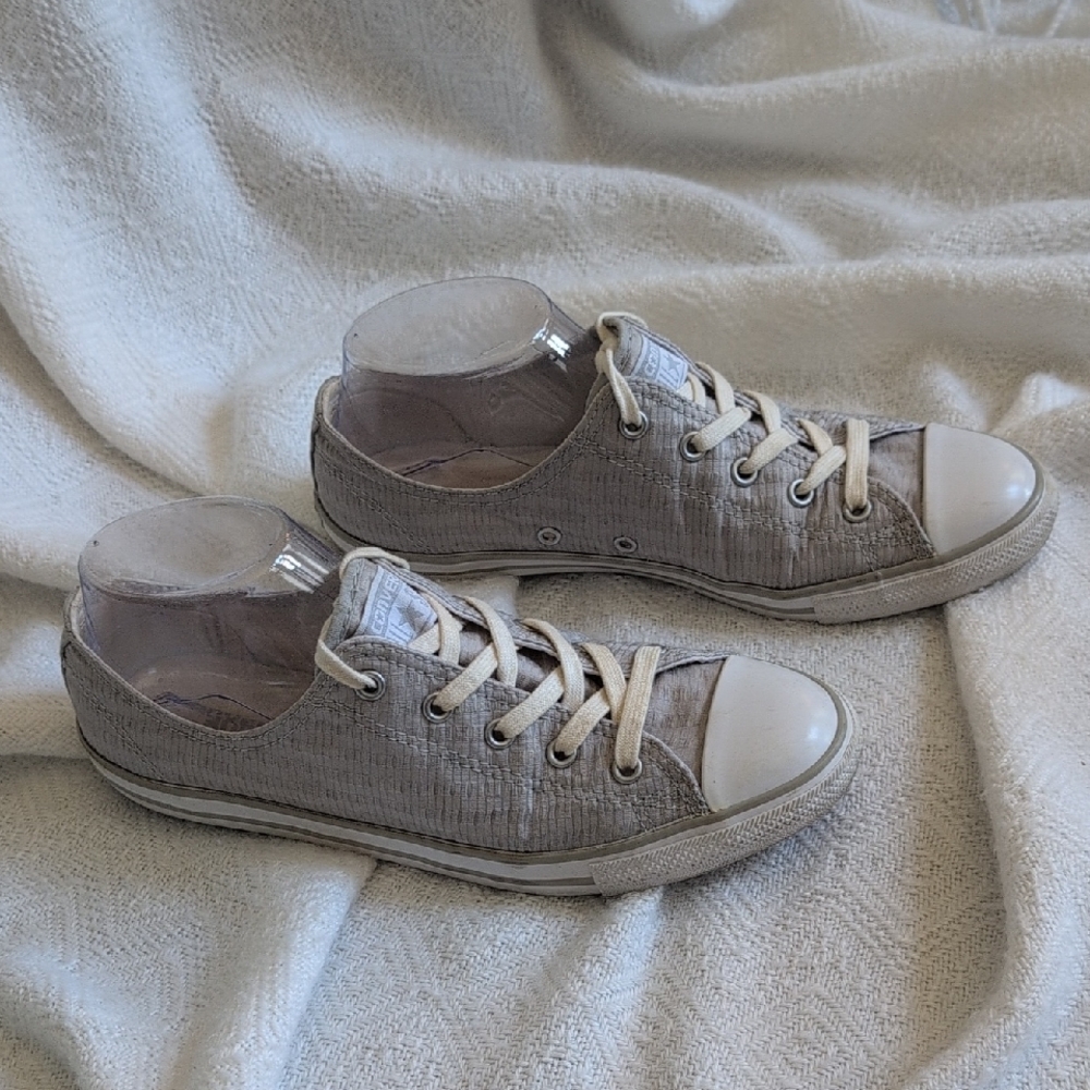 Converse Rare Pattern Light Gray Canvas Sneakers - image 4